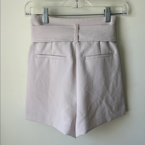 Wilfred High Waist Tie-Front Shorts in Pale Pink - Picture 2 of 6